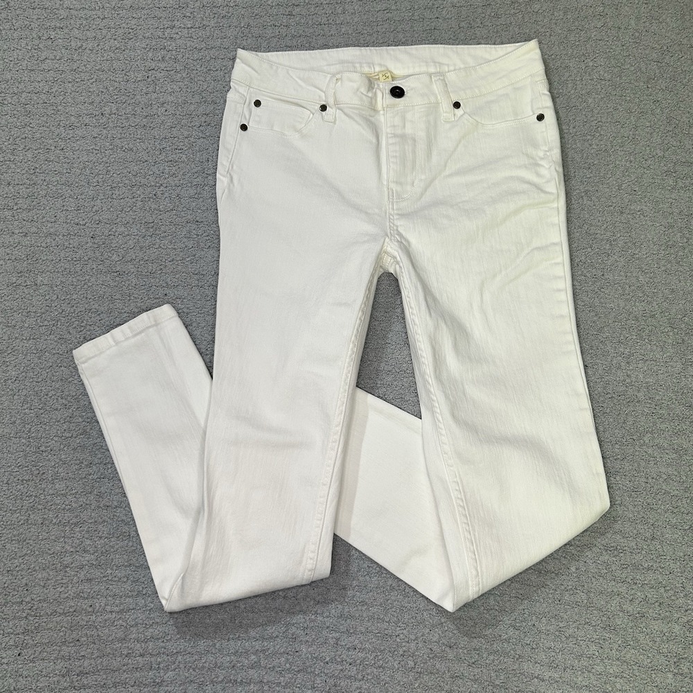 Matilda‎ Jane Skinny Jeans 8 White Slim Fit Minimalist Coastal Clean Girl Denim